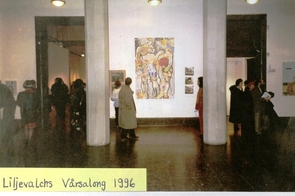 Wangs tavla "Adam och Eva" ställdes ut på Liljevalchs Vårsalong år 1996